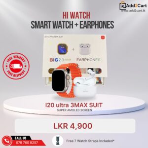 Hiwatch i20 Ultra MAX Suit SmartWatch + Airpods Pro