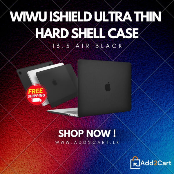 Wiwu Ishield Macbook Case 13.3 inch Black Hard Shell Case